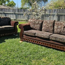 Traditional Brown Sofa