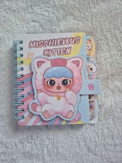 Mischievous kitten mini notebook