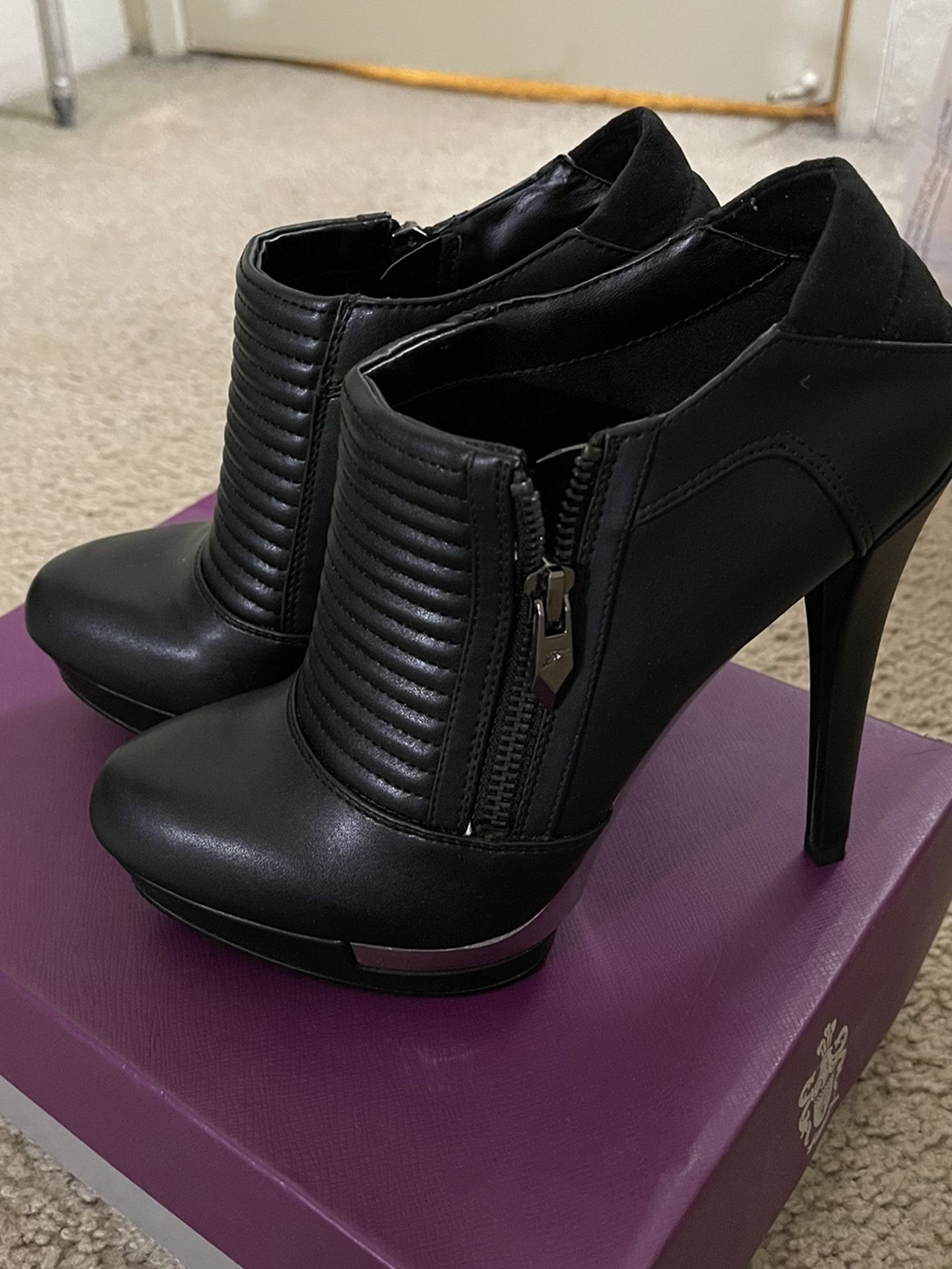Black Booty Heels 7 1/2
