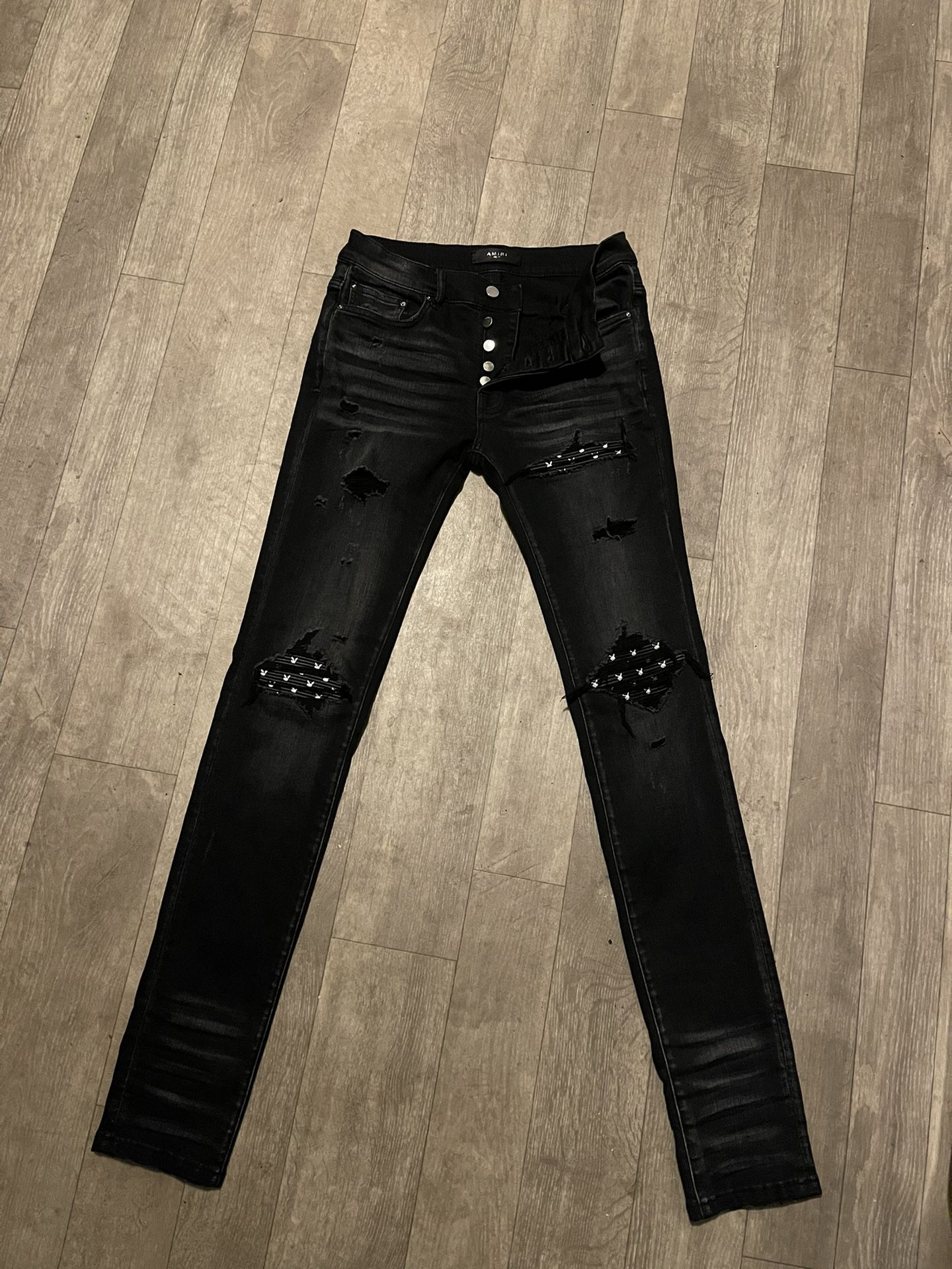 Amiri MX1 “Black Playboy Patch” Size 30