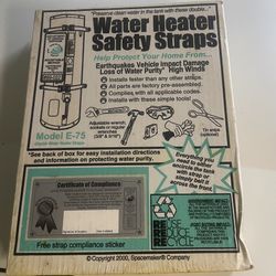 New Water Heater Safety Straps Kit-home and garden-home improvement-heating, cooling and air 