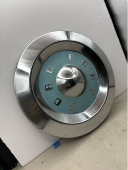 Ford Chrome Light Blue Wheel Hub cap