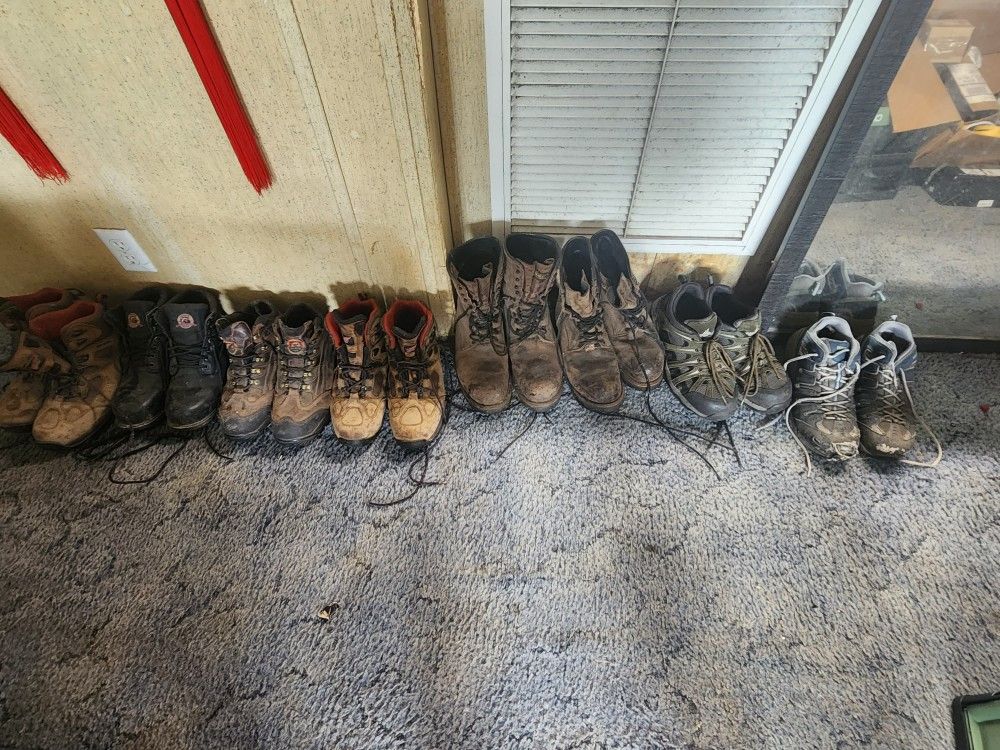 $20 Ea. $160 For All SteelToe Boots Asis Used 9-1/2 EE