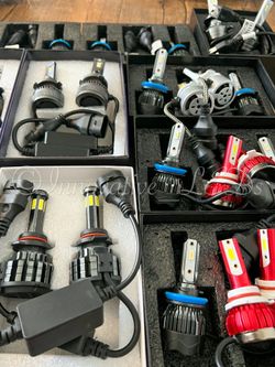 9006  LED Headlight Bulbs Low Beam Fog Light 300% Brighter 6500K Cool White Conversion Kit IP67 Waterproof 2 PCS