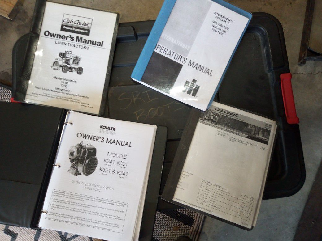 International Cub Cadet Owner Operator Manuals