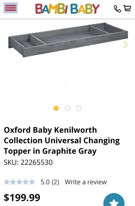 ORFORD BABY CHANGING TOPPER