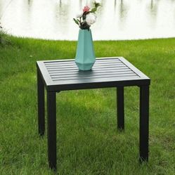 Black Small Metal Square Side Table