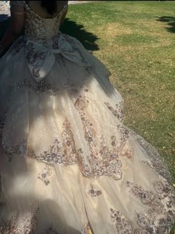 Quince dress champagne and rose gold