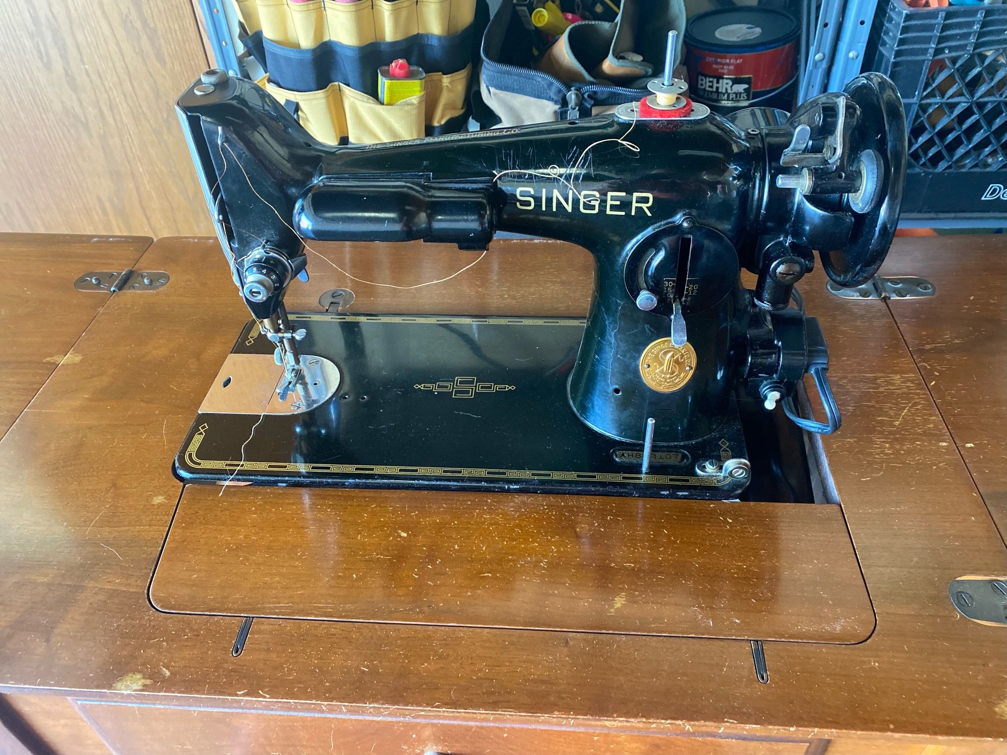 Vintage Singer 201-2 Sewing Machine Original