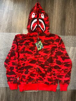 Red Bape Camo Zip Up