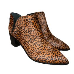 Leopard Dyed Calf Hair Ankle Booties Womens 8M Sanctuary Trendy