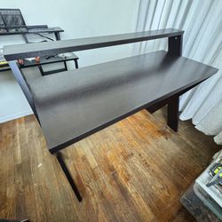 Dark Brown Wood Desk