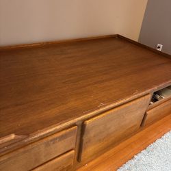 Wood Single Bed With Drawers! 