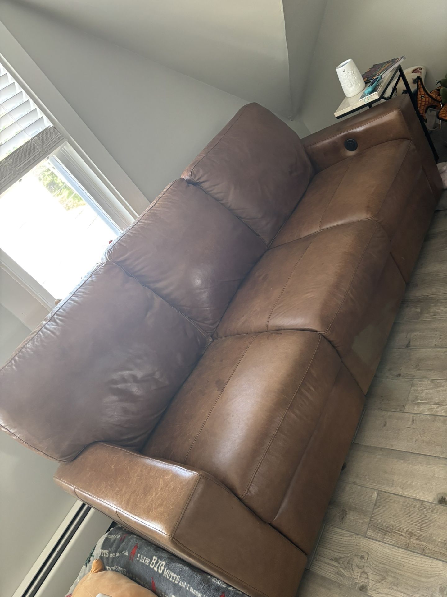 Brown Leather Couch