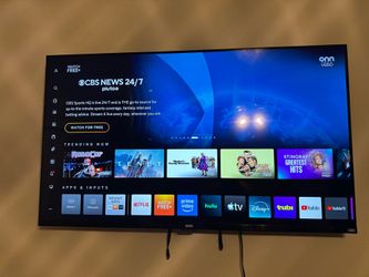 2 50in smart TVs with wall mounts and remotes