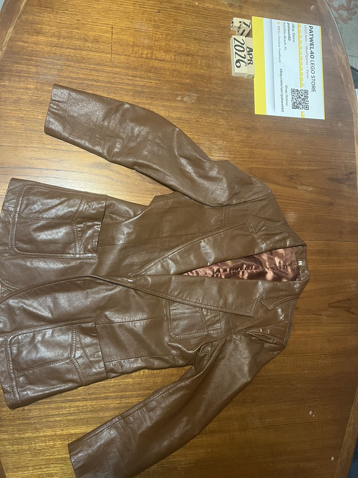 brown leather jacket Size 36