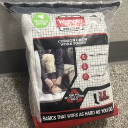 New Wrangler Workwear 12 Pair Socks 