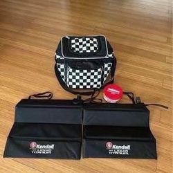 🏁 Indianapolis Motor Speedway Checkered Carrying Cooler Bag,  2 Folding Padded Seats & Snack Bowl