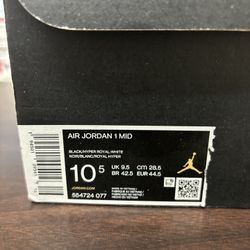 Nike Air Jordan 1 Mid Blue (10.5)