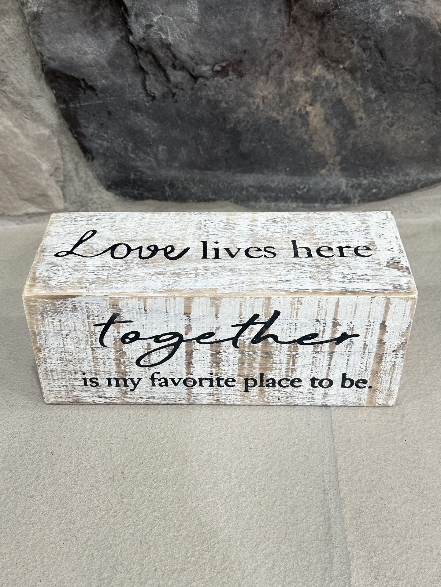 Wood Block Decor Sign