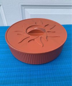 Terracotta Sun Design Plastic Planter Saucer