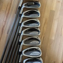 Left-Handed Wilson ProStaff R5 Golf Set — NEW GRIPS — Irons + Woods