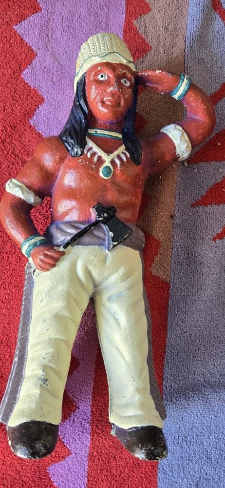 Antique Native American Cast Iron Bank