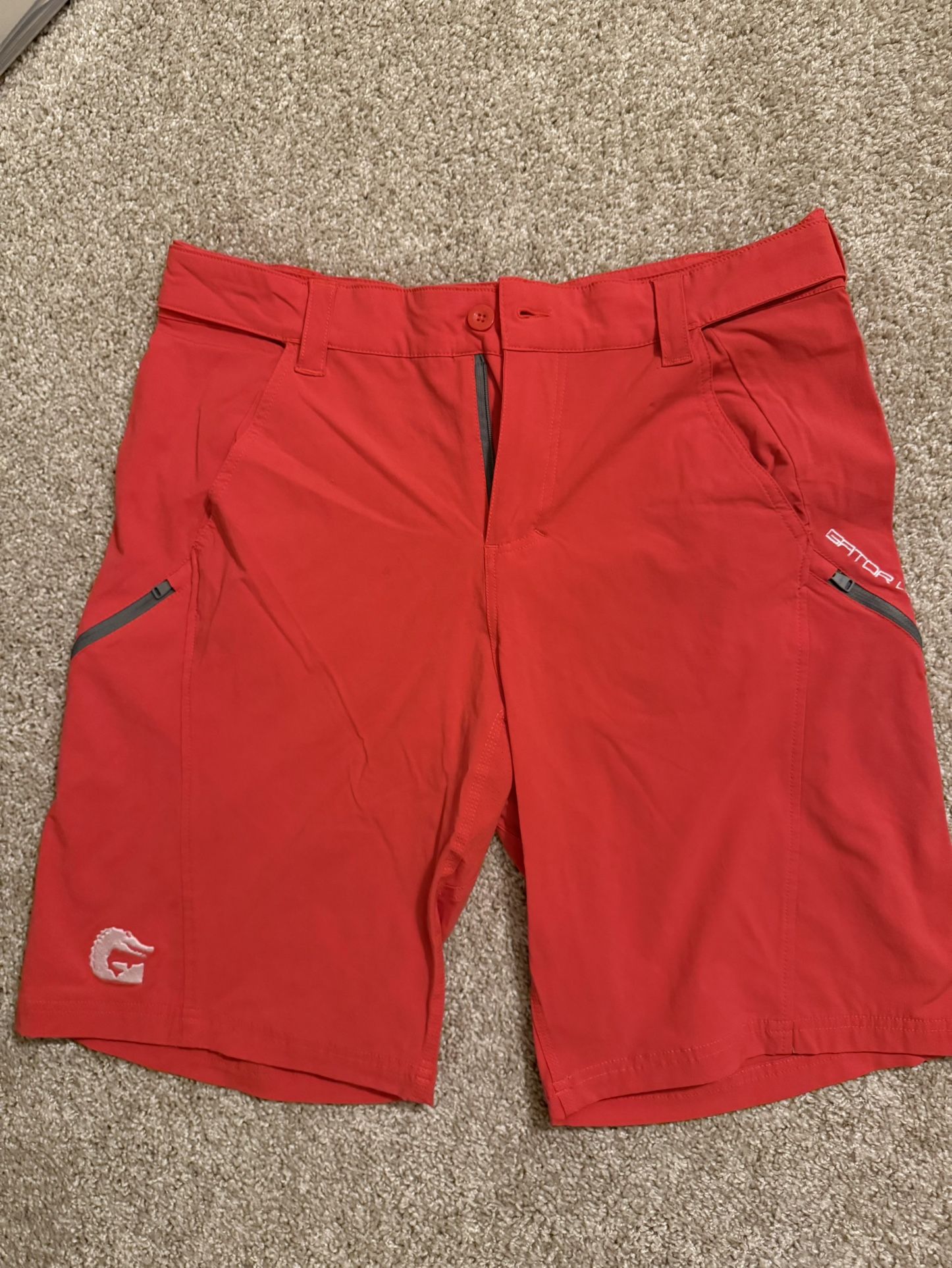 Mens Red Gator Wader Performance Shorts Fishing