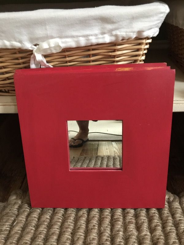 3 red mirrors from Ikea