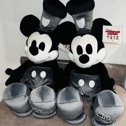 NEW Vintage Mickey Mouse Disney (2) Milestone 1928 Steamboat Willie LTD Plush Toy Dolls $80 FIRM!