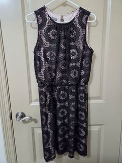 Liz & Ali Black Lace Overlay Dress