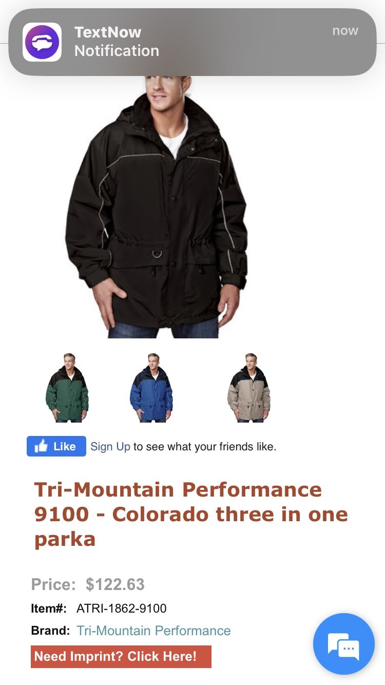 Tri-mountain Colorado 3in1 Parka Brand New Still In Plastic!