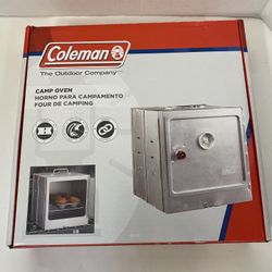 New Never Used Coleman Aluminum Folding Camp Oven w/ Adjustable Rack in Box