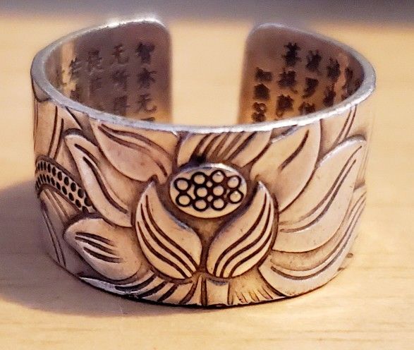 Silver Plated Lotus Flower Ring.