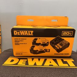 🚨🔥 OFERTA – KIT DEWALT 20V BATERÍAS + CARGADOR 🔥🚨  🔋 2 Baterías DEWALT 20V 5.0Ah ⚡ Cargador incluido  💯 Kit original DEWALT, ideal para tener si