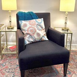 Dark Gray Upholstered Accent Chair