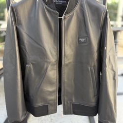 Brand New D&G Nappa Leather Jacket Sz Large