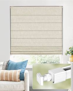 NN Cordless Roman Shades 33"W x 64"H Drew Beige