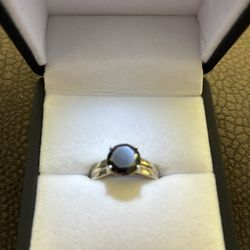 Natural Black Diamond Ring.