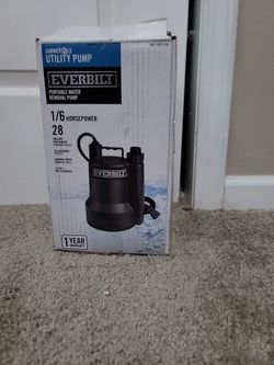 Everbilt SUP54-HD 1/6hp Plastic Submersible Utility Pump