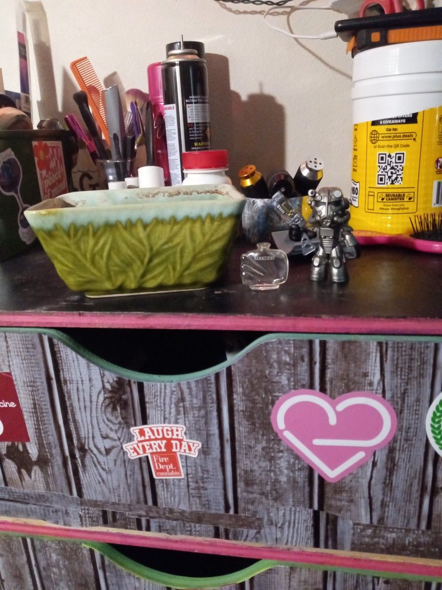 Vintage Planter And Purfum Bottle