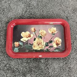 Vintage Rose Tin Tray