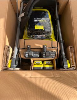 RYOBI ONE+ HP 18V Brushless 20 in. Cordless Battery Walk Behind Self-Propelled Lawn Mower w/ (2) 4.0 Ah Batteries and Chargers