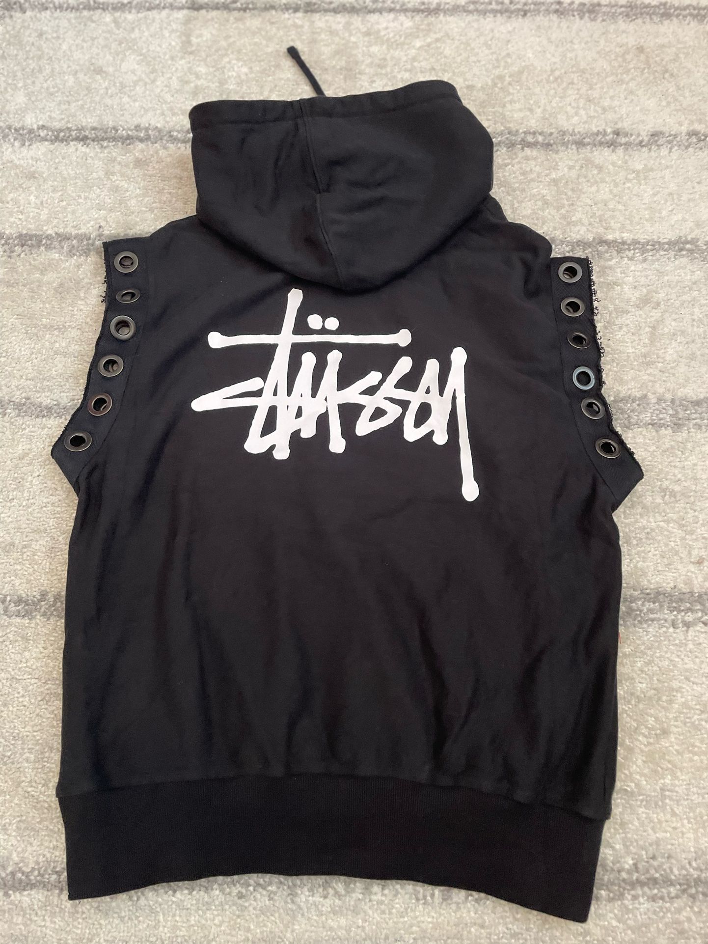 Junya Watanabe MAN x Stussy logo-print sleeveless hoodie