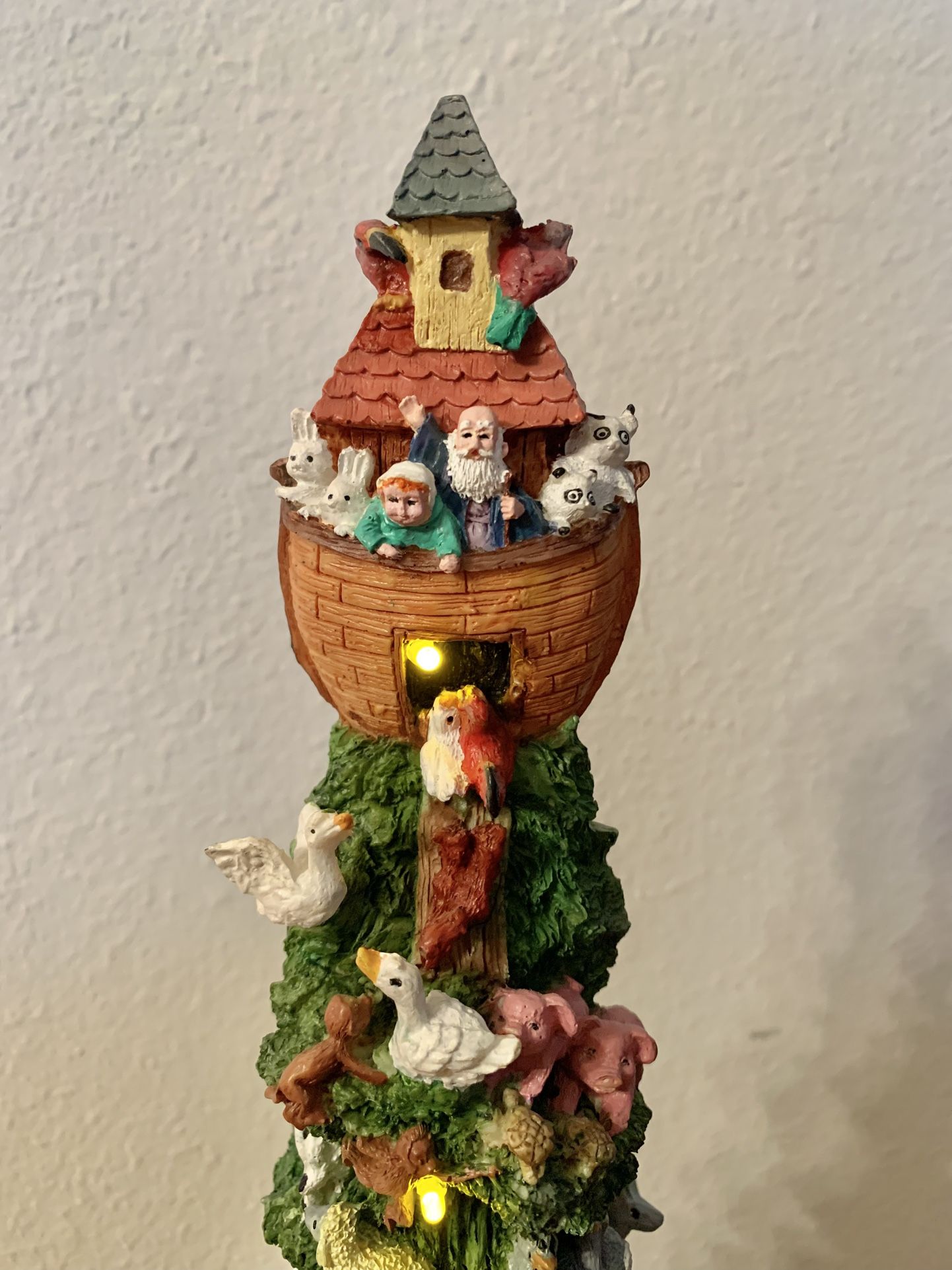 Noah's Ark tower with lights and music