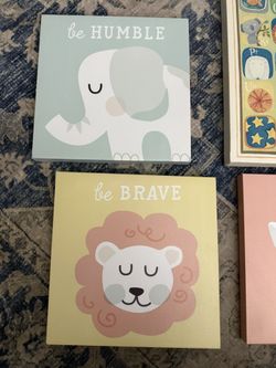 Set OF 4 Canvas Children’s Pictures