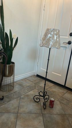 Candlestick with lampshade decor