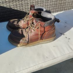 Red Wings Steel Toe Used Boots Size 10.5 