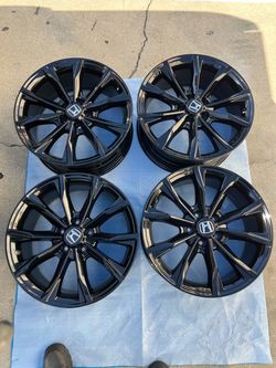 Honda Crv rims 18” OEM Factory Wheels Rines new gloss black powder coated ( exchange available )( Cambio Disponible ) fits Honda crv Honda Civic Honda