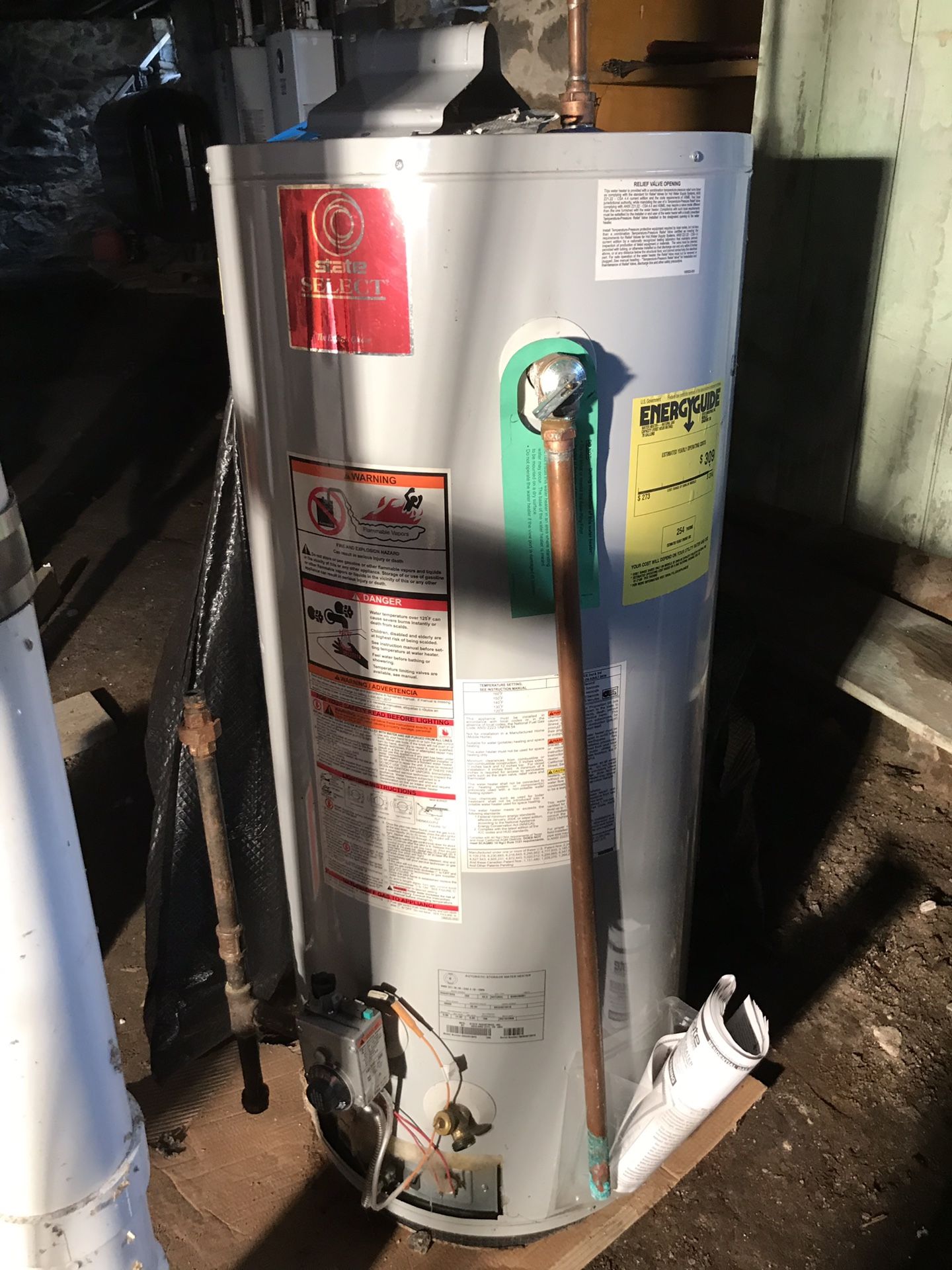 State gas water heater 40g